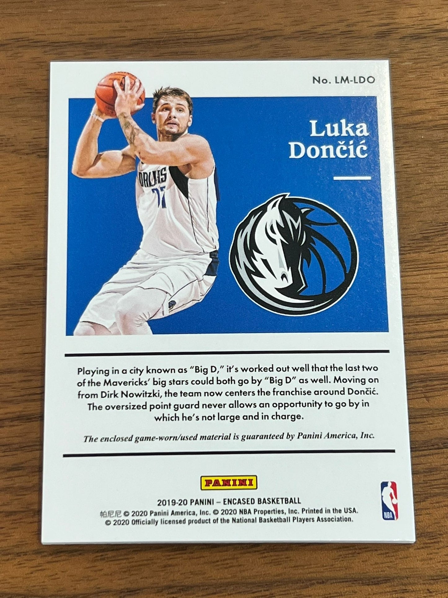 Luka Doncic Encased Basketball cards 063/199 Single
