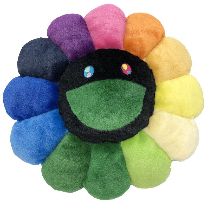 Takashi Murakami Rainbow "Black Face" Flower Cushion (2 Size)*